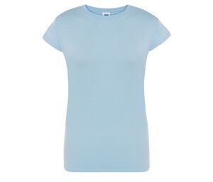 JHK JK150 - Camiseta básica mulher pescoço redondo Azul céu