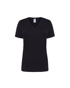 JHK JK158 - Camiseta mulher gola V Black