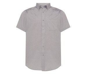 JHK JK605 - Camisa manga curta homem Oxford  Prata