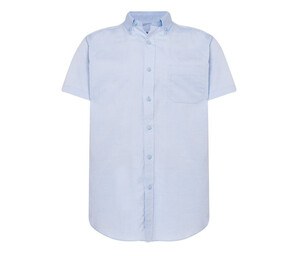 JHK JK605 - Camisa manga curta homem Oxford  Azul céu