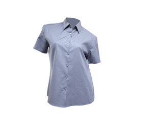 JHK JK606 - Camisa social mulher de manga curta Oxford 