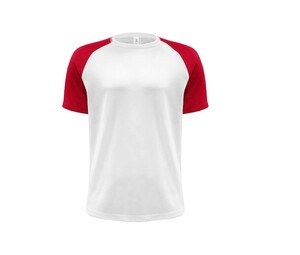 JHK JK905 - Camiseta de beisebol Branco / Vermelho