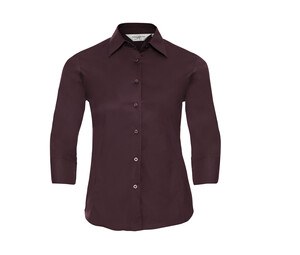 Russell Collection JZ46F - Camisa De Senhora Com Mangas De 3/4