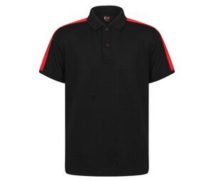 Finden & Hales LV382 - Polo com detalhes em contraste infantil Preto / Vermelho