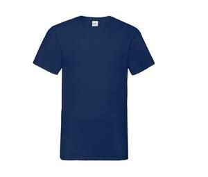 Fruit of the Loom SC234 - Camiseta masculina Valueweight com decote em V Azul marinho