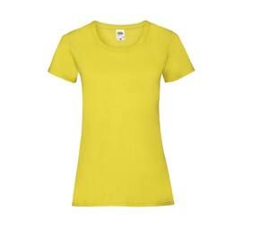 Fruit of the Loom SC600 - Camiseta feminina de algodão com ajuste para senhora Yellow