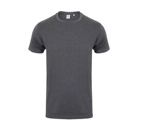 Skinnifit SF121 - Camiseta de algodão alongada masculina Heather Charcoal