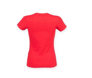 Skinnifit SK121 - Camiseta de algodão feminino Bright Red