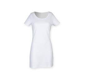Skinnifit SK257 - Vestido Camiseta Feminina White