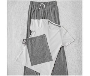 Towel city TC053 - Pijama Básico Mulher White / Heather Grey