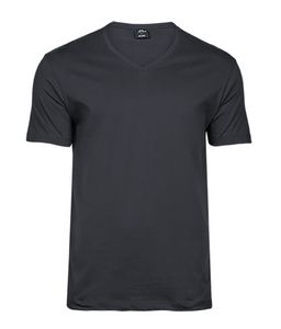 Tee Jays TJ8006 - Tshirt com Gola em V Fashion Sof para homem Cinzento escuro