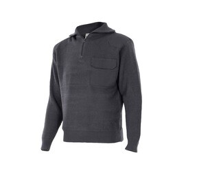 VELILLA VL101 - Blusa grossa de gola alta Grey