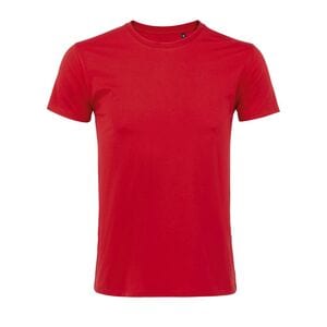 SOL'S 00580 - Imperial FIT T Shirt Justa De Gola Redonda Para Homem Vermelho