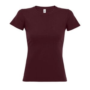 SOL'S 11502 - Imperial WOMEN T Shirt De Gola Redonda Para Senhora Burgundy