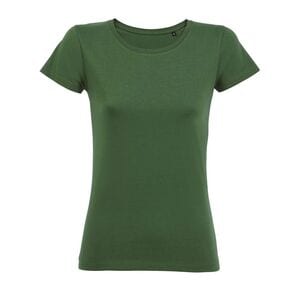 SOL'S 02077 - Milo Women T Shirt De Manga Curta Para Senhora Verde garrafa