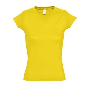 SOL'S 11388 - MOON T Shirt Com Gola Em «V» Para Senhora Amarelo