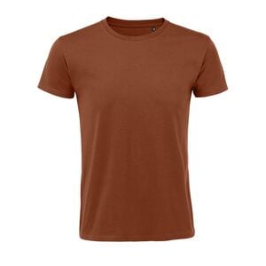 SOL'S 00553 - REGENT FIT T Shirt Justa De Gola Redonda Para Homem Terracotta
