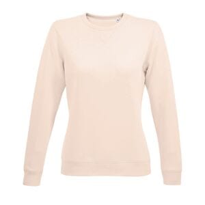 SOL'S 03104 - Sully Women Sweatshirt Para Senhora Com Gola Redonda Cor-de-rosa cremoso