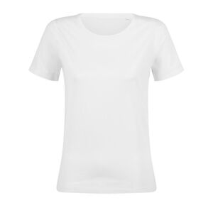 NEOBLU 03185 - Lucas Women T Shirt De Mangas Curtas Em Jersey Mercerizado Para Senhora Blanc optique