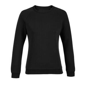 NEOBLU 03195 - Nelson Women Sweatshirt De Gola Redonda French Terry Para Senhora Preto profundo