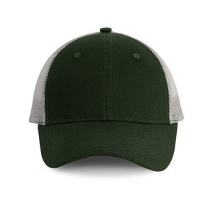 K-up KP158 - Boné Trucker – 6 painéis Forest Green / Light Grey