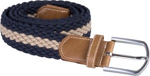 K-up KP805 - Cinto entrelaçado elástico Navy / Beige