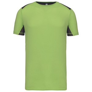 Proact PA478 - T-shirt de desporto bicolor Lime / Dark Grey