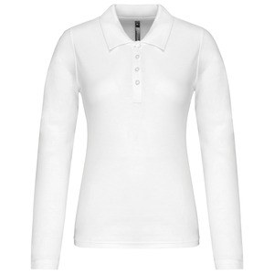 Kariban K257 - Polo piqué de senhora de manga comprida White