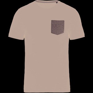 Kariban K375 - T-shirt em algodão biológico com bolso Black/Grey Heather