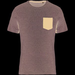 Kariban K375 - T-shirt em algodão biológico com bolso Grey Heather/ Black