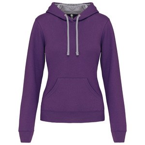 Kariban K465 - Sweatshirt de senhora com capuz em contraste