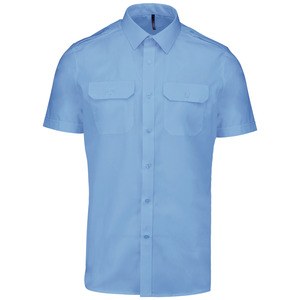 Kariban K503 - Camisa piloto de homem de manga curta Azul céu