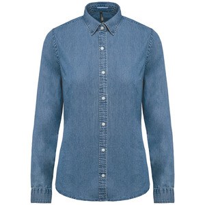 Kariban K509 - Camisa de senhora em denim