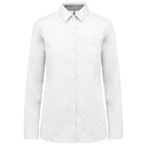 Kariban K585 - Camisa Nevada de senhora de manga comprida White