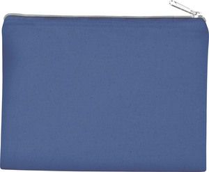 Kimood KI0721 - Bolsa em algodão canvas – modelo médio Dusty Blue / Silver