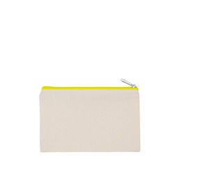 Kimood KI0720 - Bolsa em algodão canvas – modelo pequeno Natural / Fluorescent Yellow