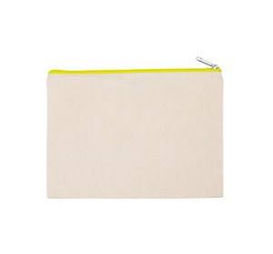 Kimood KI0722 - Bolsa em algodão canvas – modelo grande Natural / Fluorescent Yellow