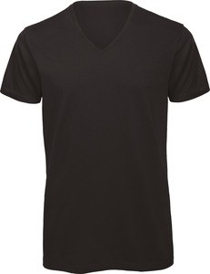 B&C CGTM044 - T-shirt Organic Inspire de homem com decote em V Black