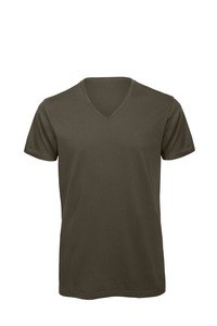 B&C CGTM044 - T-shirt Organic Inspire de homem com decote em V Caqui