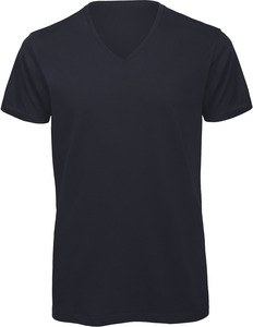 B&C CGTM044 - T-shirt Organic Inspire de homem com decote em V Azul marinho