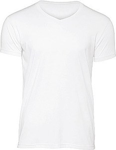 B&C CGTM057 - T-shirt Triblend de homem com decote em V White