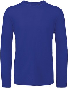 B&C CGTM070 - T-shirt Inspire de homem bio de manga comprida Cobalto Azul