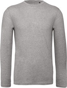 B&C CGTM070 - T-shirt Inspire de homem bio de manga comprida Sport Grey