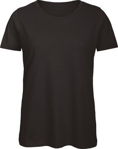 B&C CGTW043 - T-shirt Organic Inspire de senhora com decote redondo Black