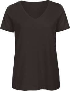 B&C CGTW045 - T-shirt Organic Inspire de senhora com decote em V Black
