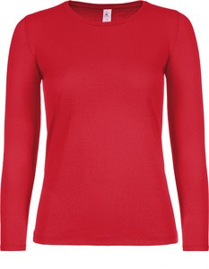 B&C CGTW06T - T-shirt de senhora de manga comprida #E150 Vermelho