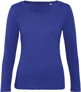 B&C CGTW071 - T-shirt Inspire de senhora bio de manga comprida Cobalto Azul