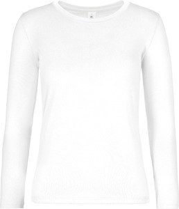 B&C CGTW08T - T-shirt de senhora de manga comprida #E190 White