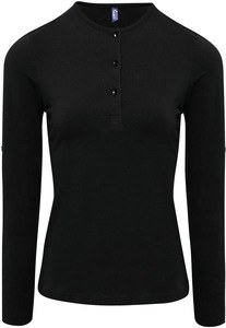 Premier PR318 - T-shirt de senhora com mangas dobráveis "Long John"