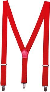 Premier PR701 - Suspensórios com pinças Vermelho